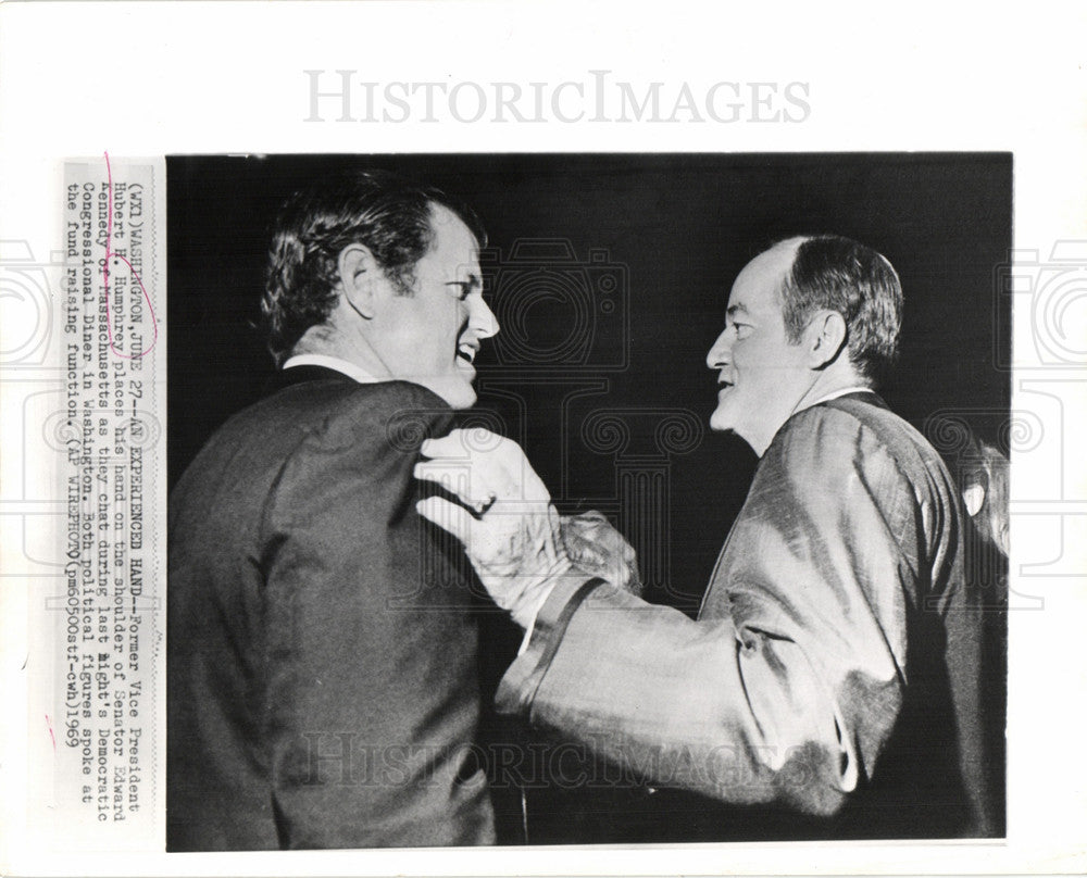 1967 Press Photo Hubert Humphrey 38th US Vice-Pres - Historic Images