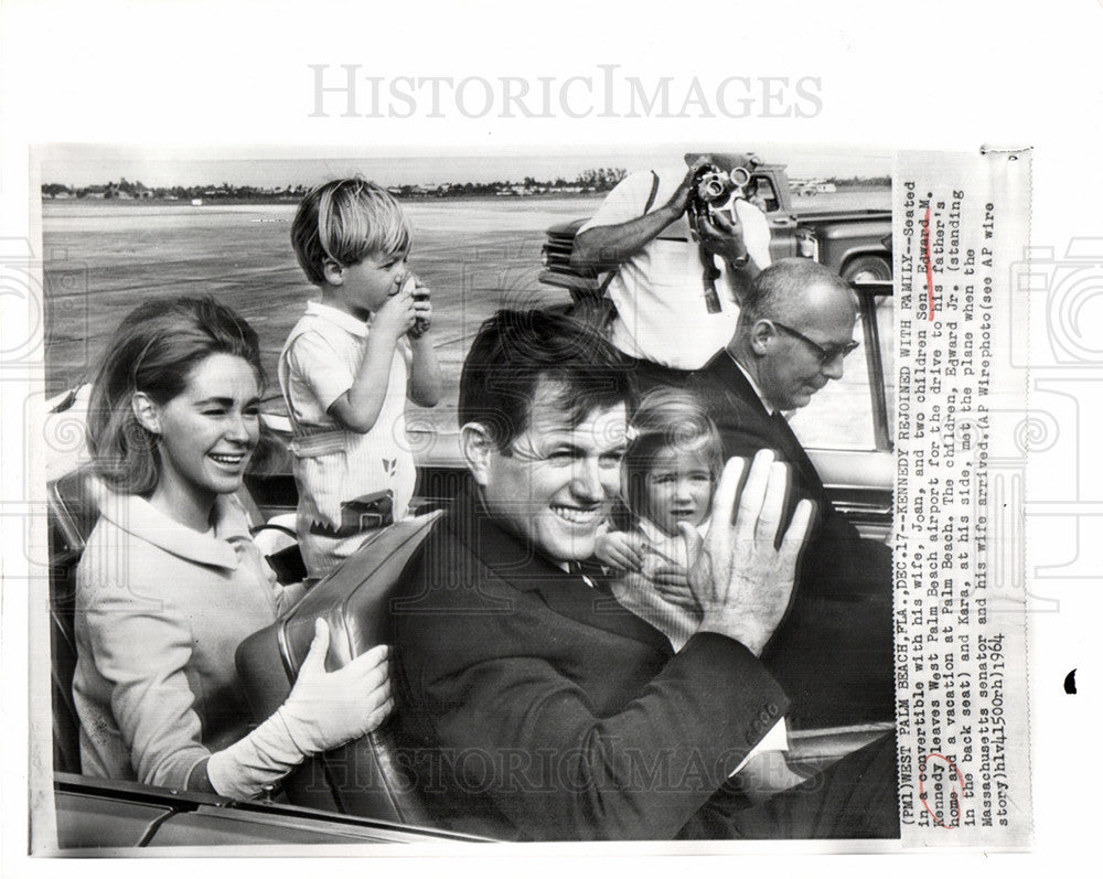 1964 Press Photo Senator Edward M Kennedy Palm Beach - Historic Images