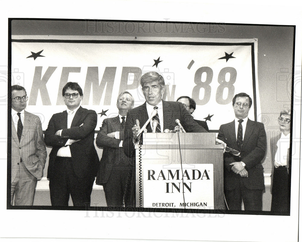 1987 Press Photo Jack French Kemp American politician - Historic Images