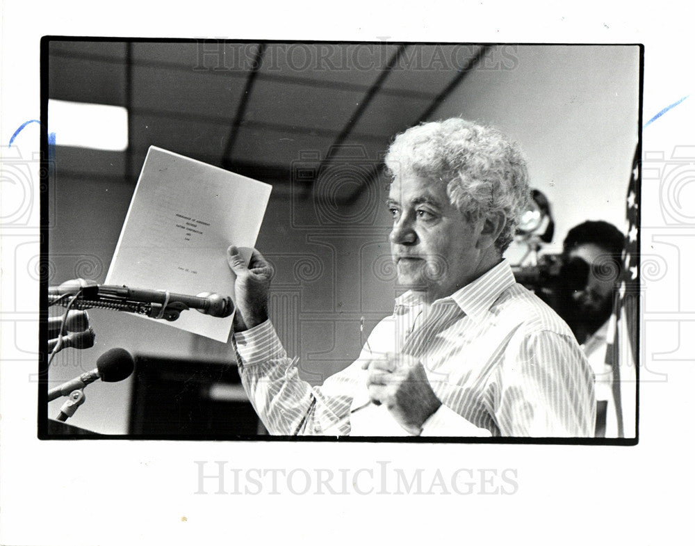 1985 Press Photo Pete Kelly UAW General Motors - Historic Images