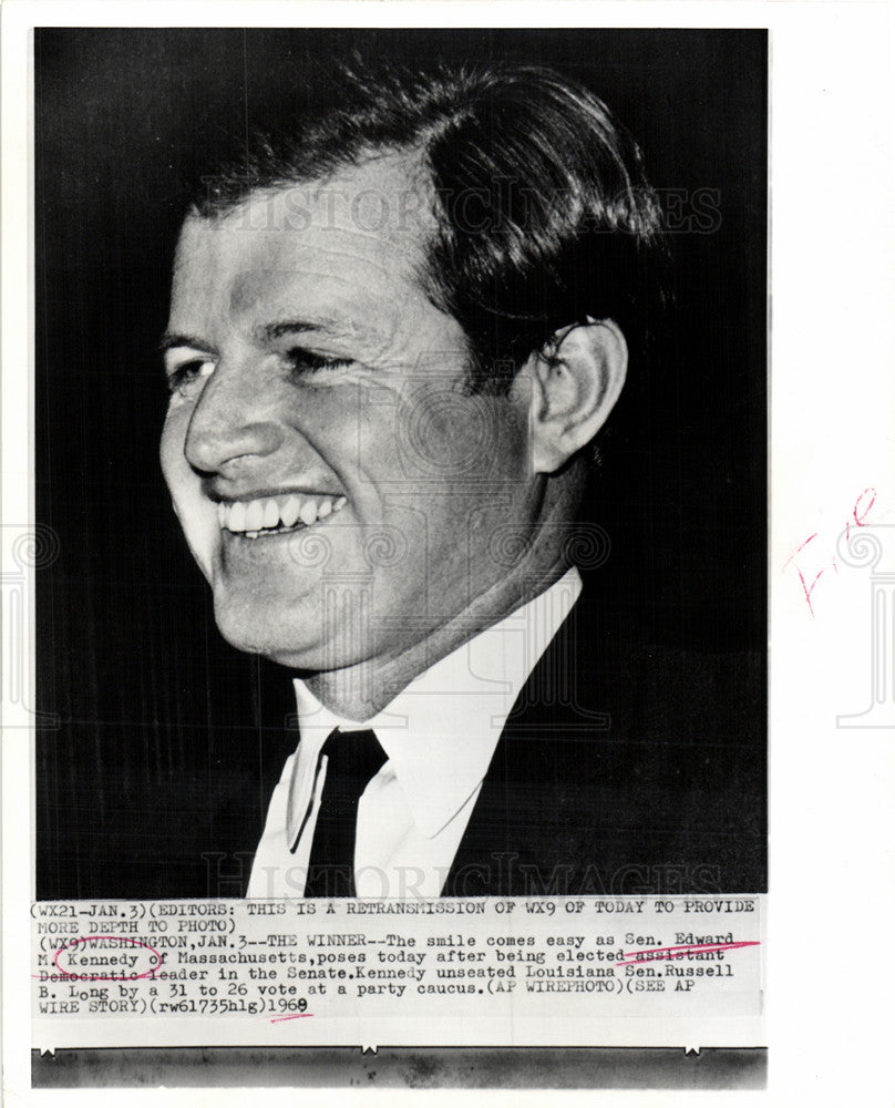 1969 Press Photo Senator Edward M. (Ted) Kennedy - Historic Images