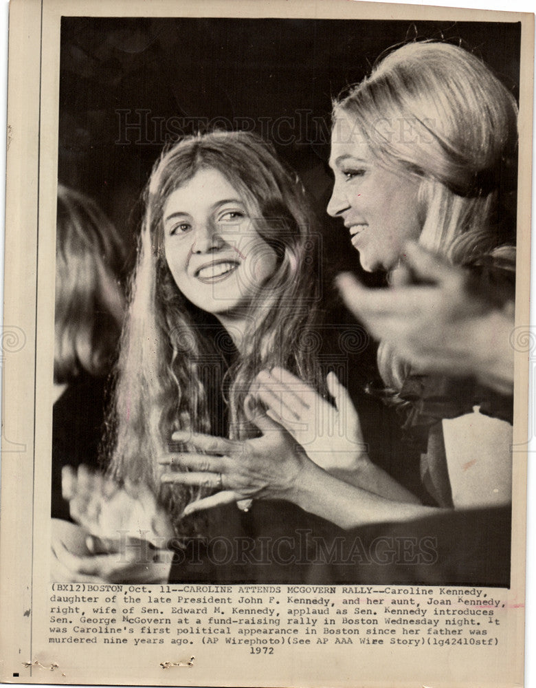 1972 Press Photo Caroline Kennedy fundraiser Boston - Historic Images