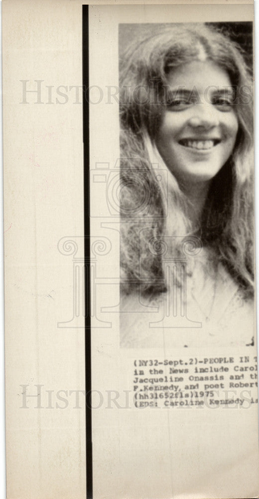 1975 Press Photo Caroline Kennedy American author - Historic Images