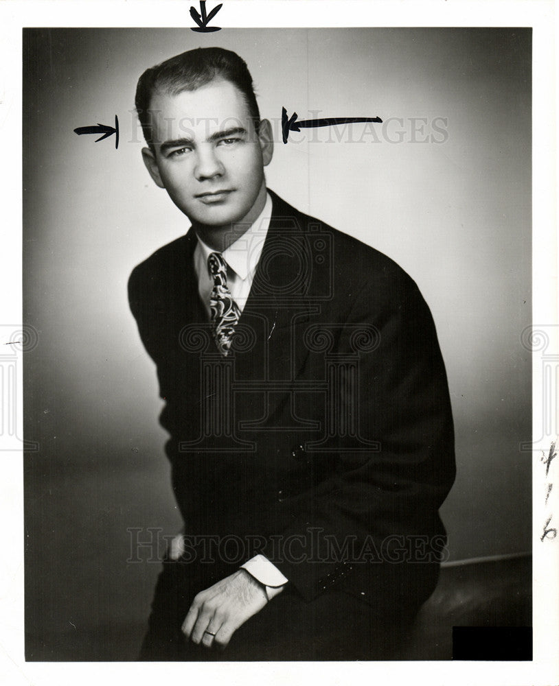 1950 Press Photo Fred Kendal Detroit rodeo singer - Historic Images