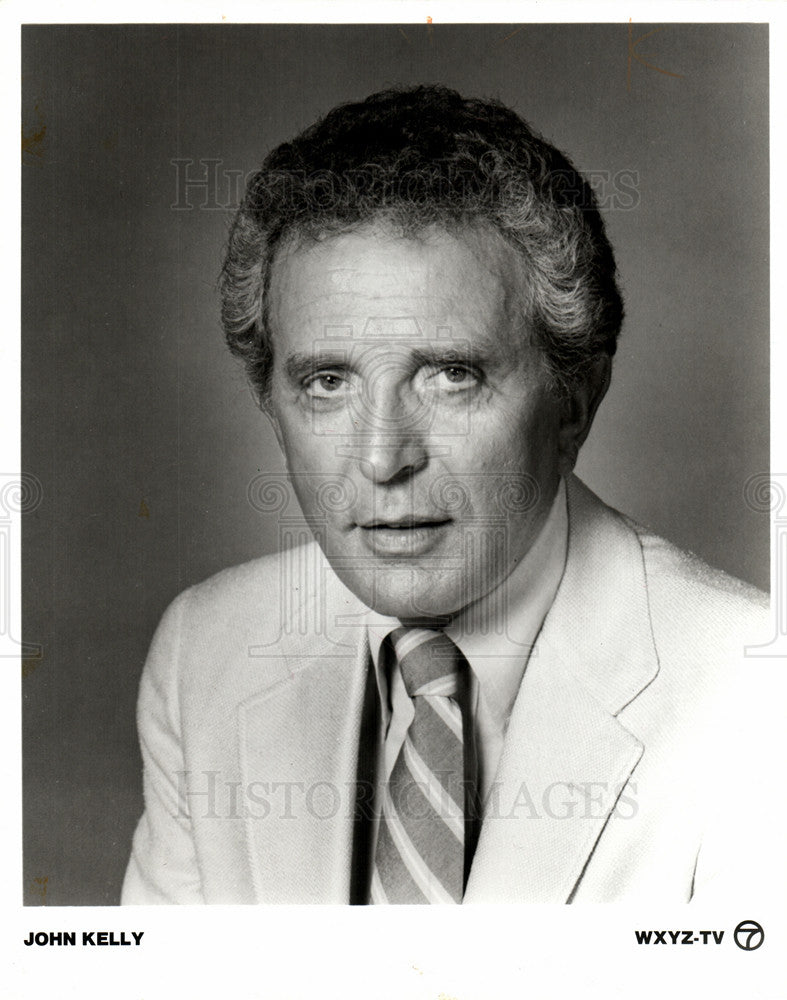 1984 Press Photo John Kelly WXYZ-TV - Historic Images