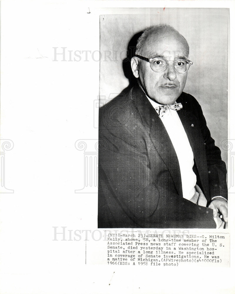 1958 Press Photo G. MILTON KELLY reporter AP - Historic Images