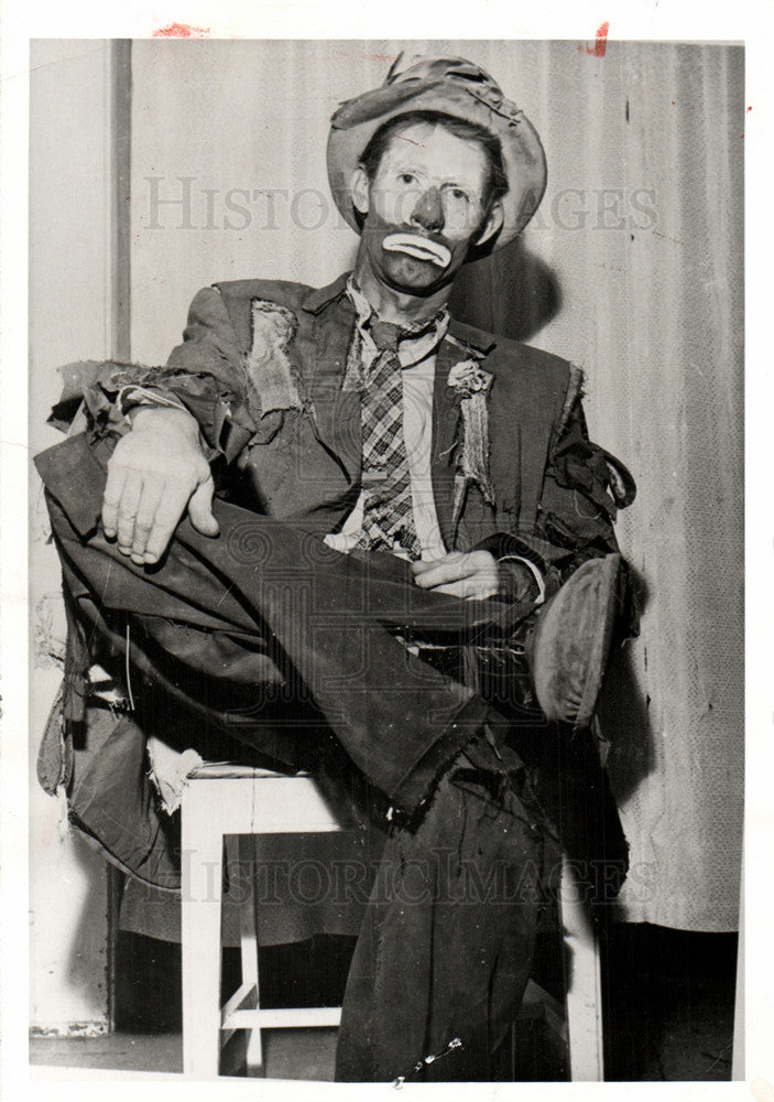 1960 Press Photo clown - Historic Images