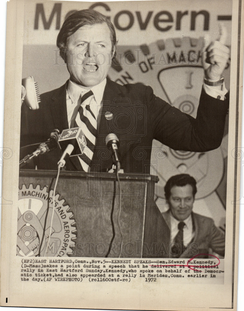 Press Photo Edward Kennedy Senator Massachusetts - Historic Images