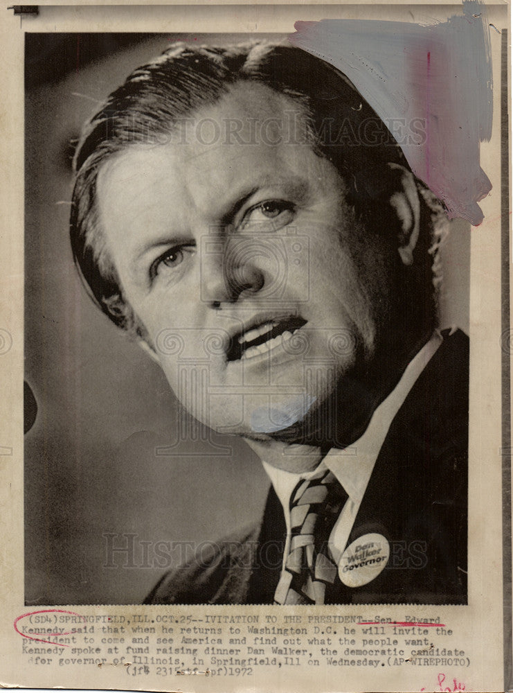 1974 Press Photo Senator Edward Ted Kennedy - Historic Images