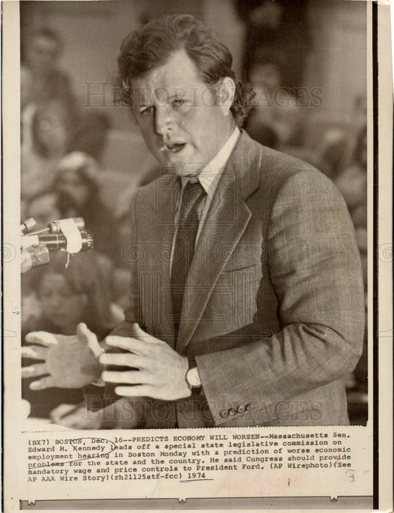 1977 Press Photo Edward Ted Kennedy - Historic Images