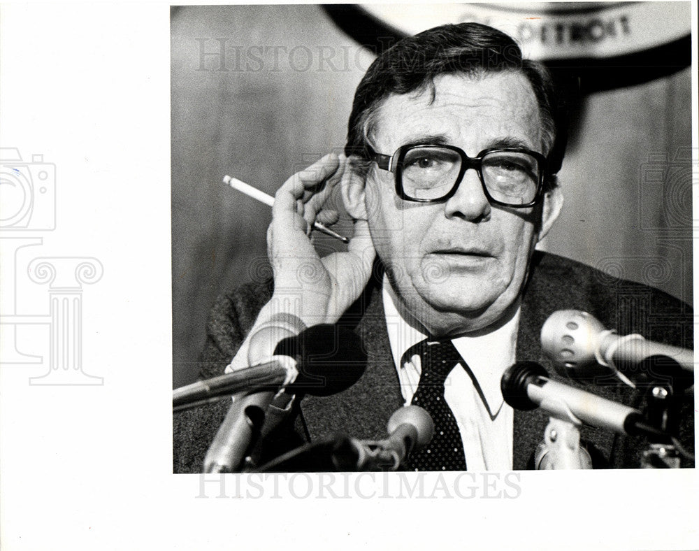 1980 Press Photo Lane Kirkland US labor union. - Historic Images