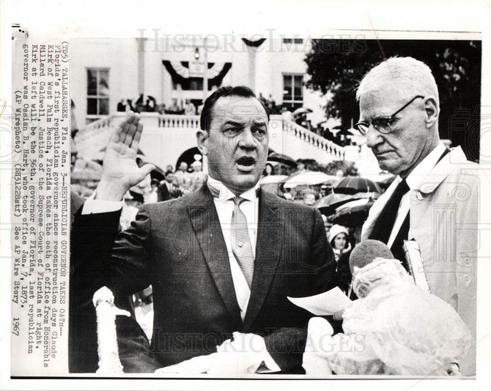 1967 Press Photo Governor Claude Kirk Florida Caldwell - Historic Images