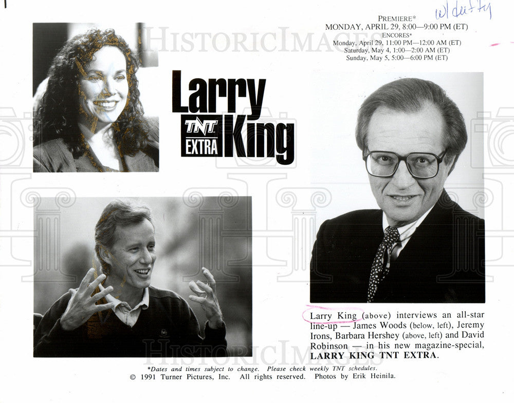 1991 Press Photo Larry King American television host. - Historic Images