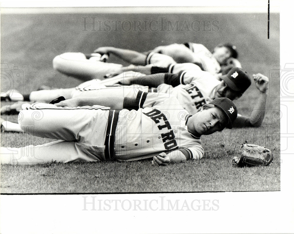 1986 Press Photo Eric King baseball Detroit Tigers team - Historic Images