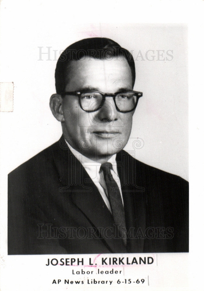 1969 Press Photo Joseph Lane Kirkland AFL-CIO - Historic Images