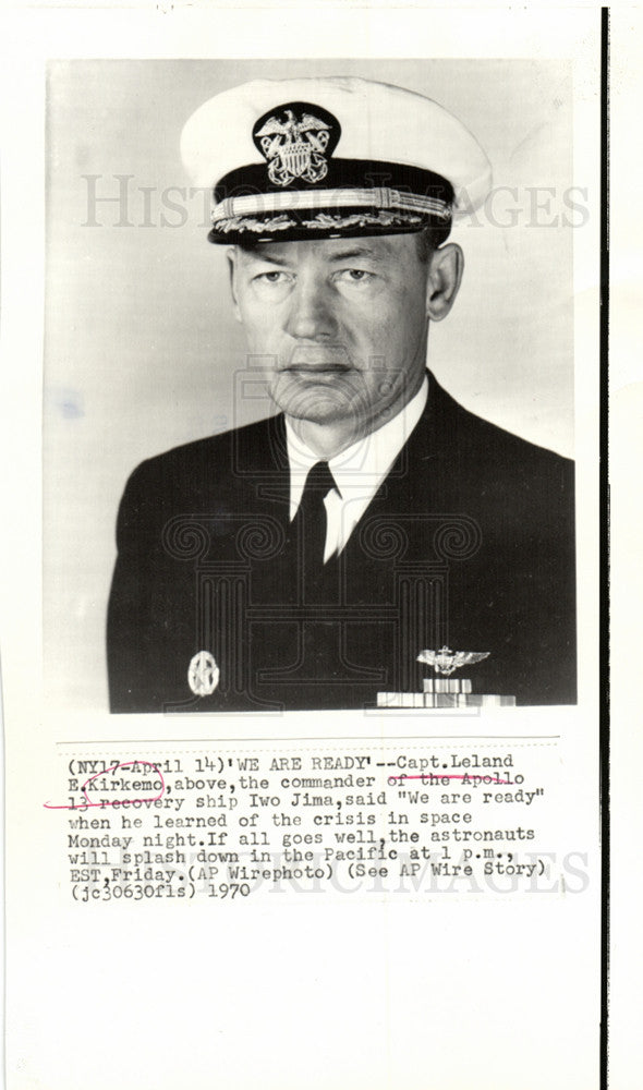 Press Photo Leland E. Kirkemo Capt. Navy - Historic Images