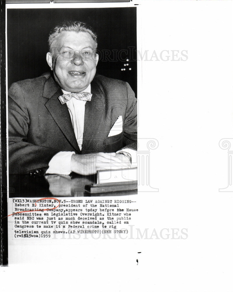 1959 Press Photo Robert E.Kintner American journalist - Historic Images