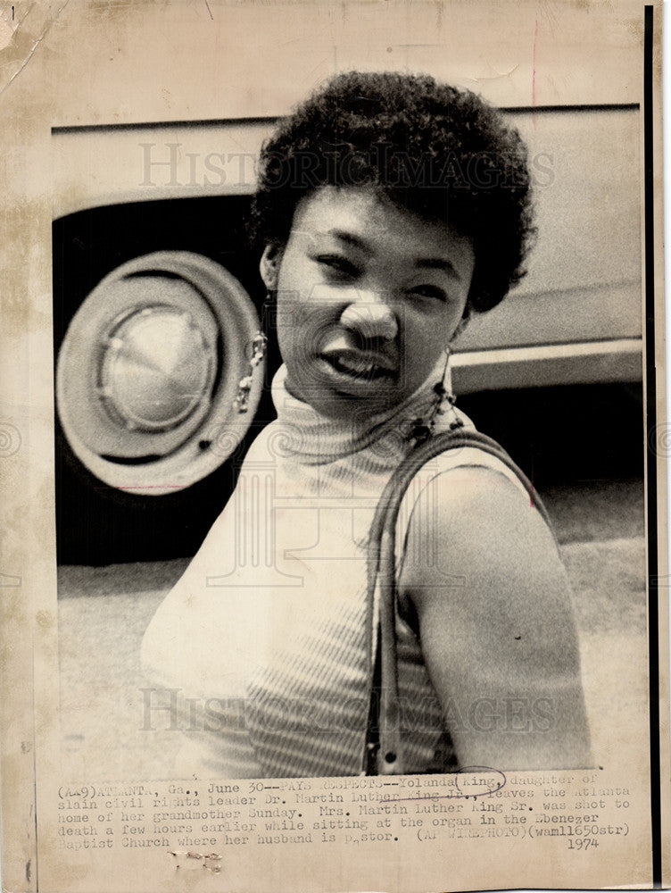 1975 Press Photo Yolanda King human rights activist - Historic Images