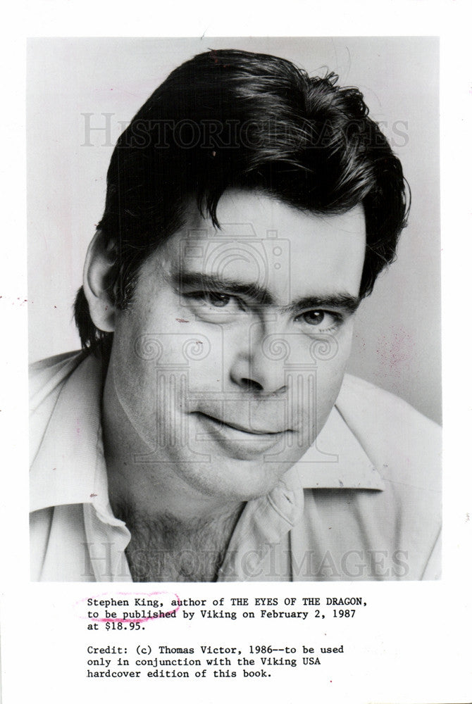 1987 Press Photo Stephen King American author - Historic Images