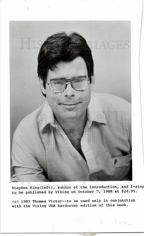 1989 Press Photo Stephen King Barbara Kruger - Historic Images