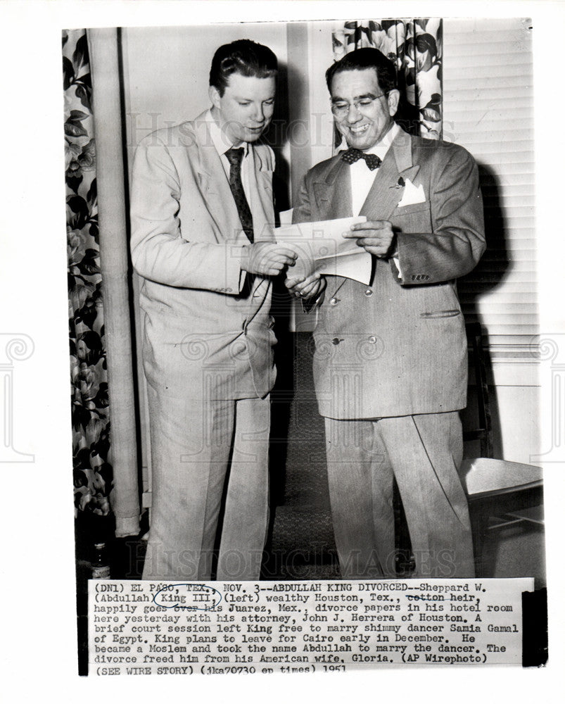 1951 Press Photo Sheppard W. (Abdullah) King III - Historic Images