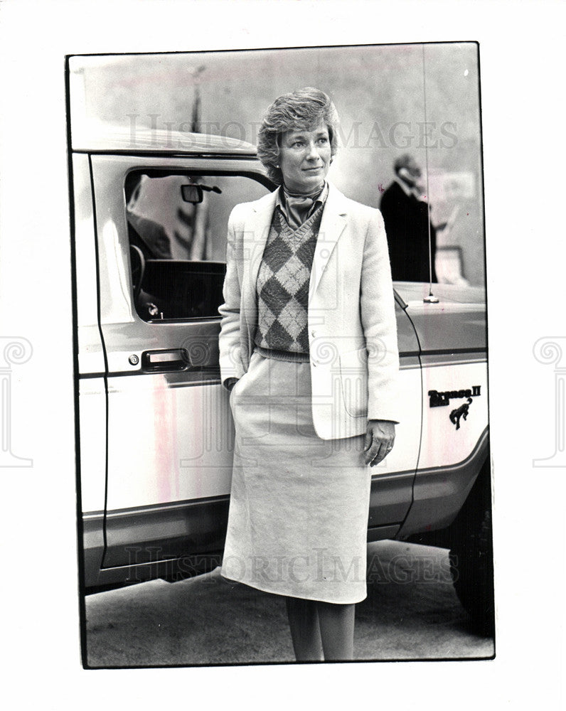 1983 Press Photo Marilyn King, Ford , Bronco II - Historic Images