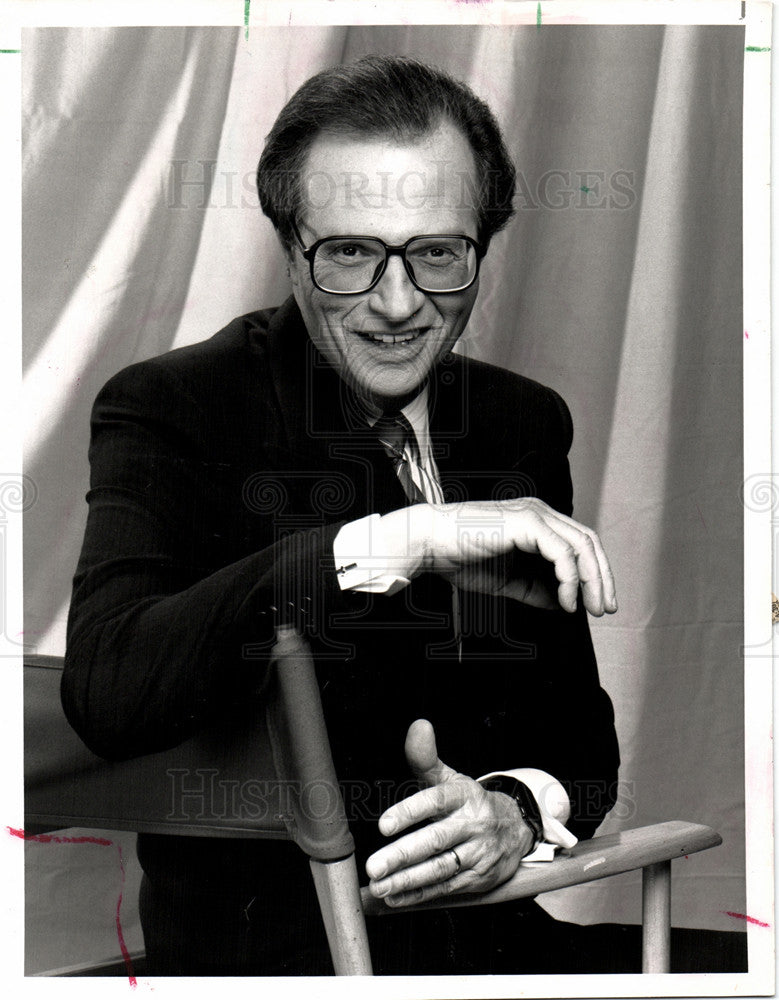 1991 Press Photo Larry King American TV Radio Host - Historic Images