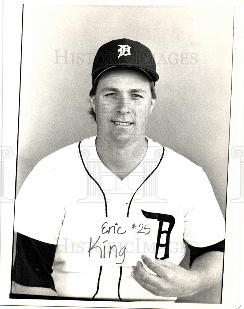 1988 Press Photo Eric King Tigers pitcher major league - Historic Images