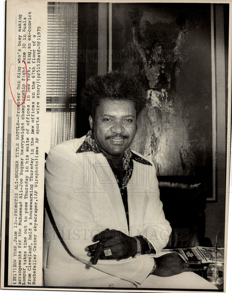 1975 Press Photo Don King Promoter - Historic Images