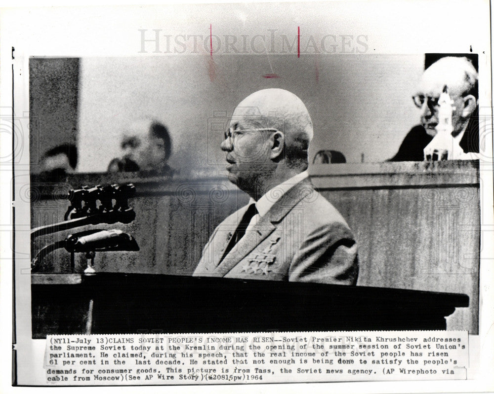 1964 Press Photo Nikita Krushchev Kremlin - Historic Images