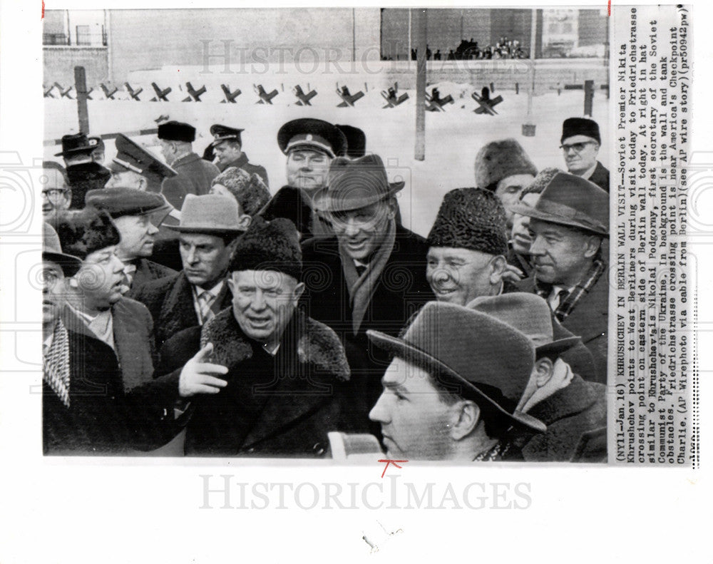 1963 Press Photo Nikita Khrushchev Soviet - Historic Images