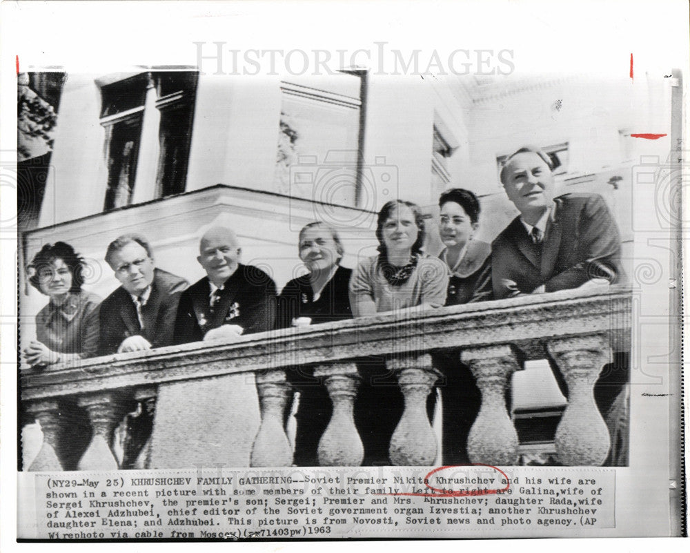 1963 Press Photo Nikita Khrushchev Secretary Soviet - Historic Images