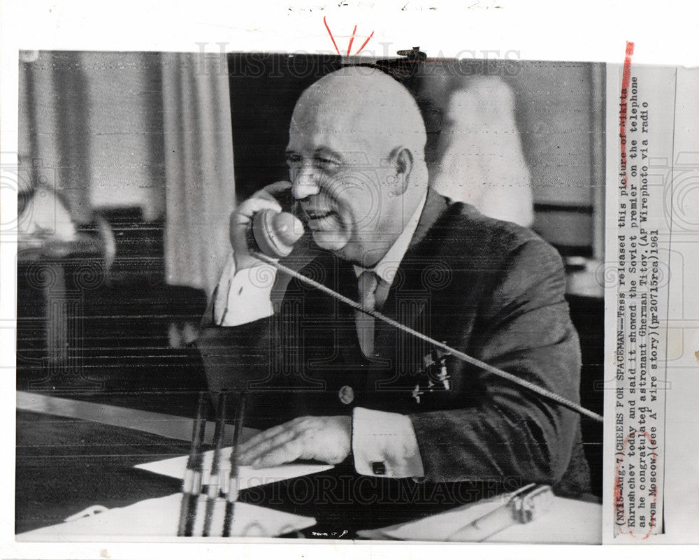 1962 Press Photo Nikita Khrushchev, congragulate, tass - Historic Images