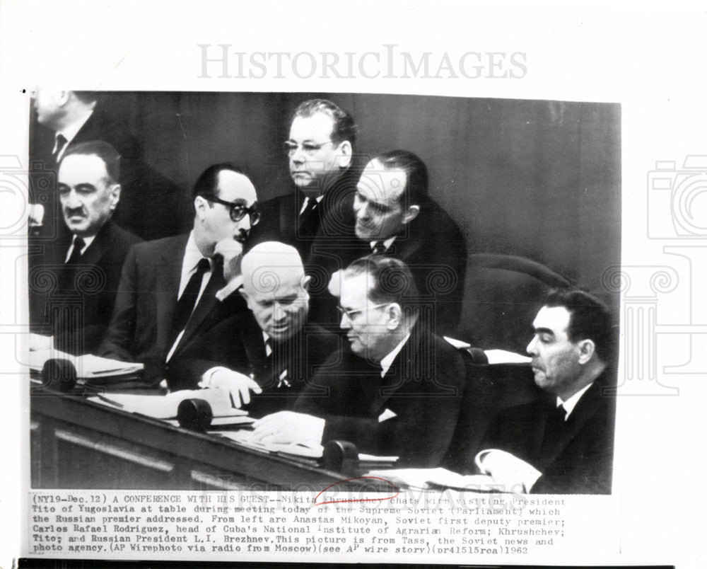 1962 Press Photo Nikita Khrushchev Russian premier - Historic Images