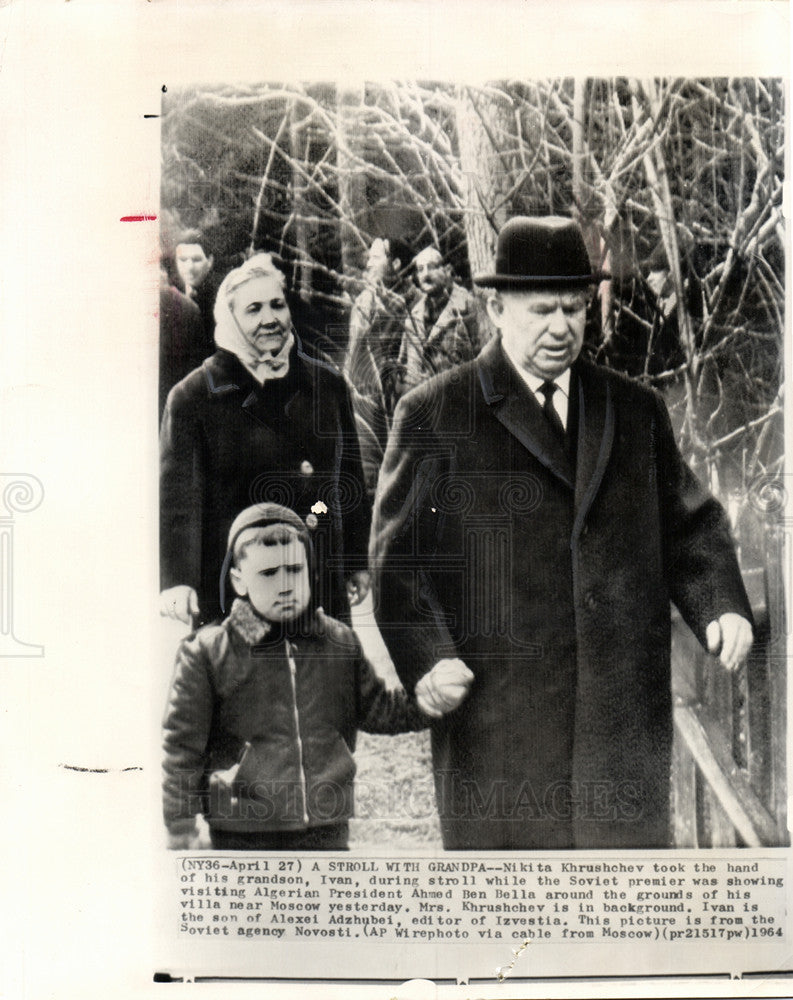 1964 Press Photo Nikita Khrushchev grandson Ivan wife - Historic Images