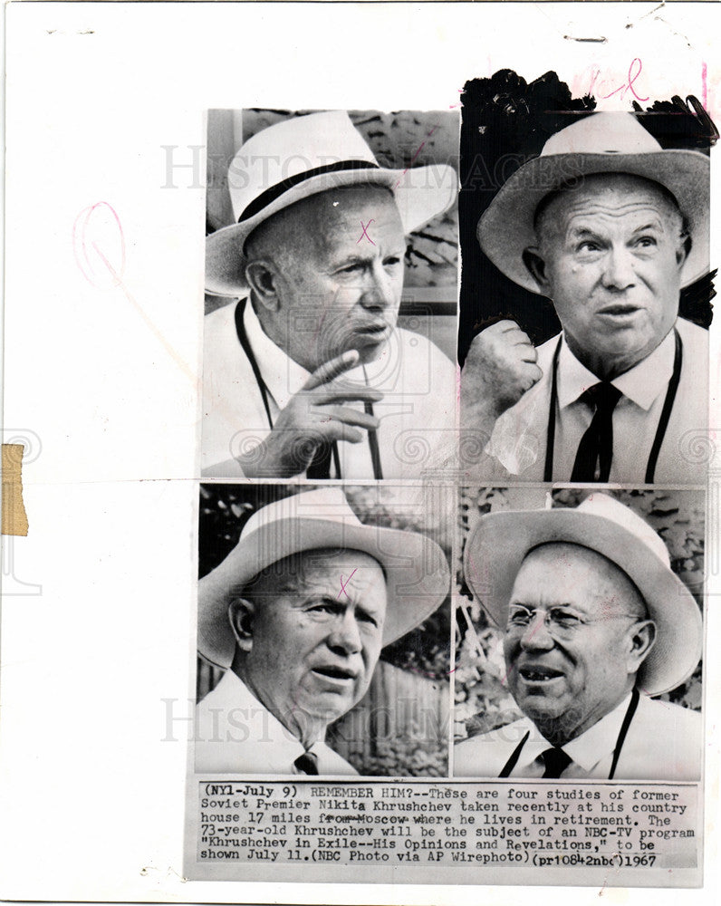 1967 Press Photo Krushchev Retirement In Exile - Historic Images