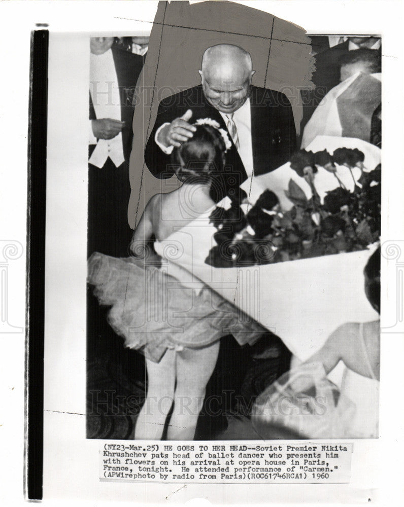 1960 Press Photo Nikita Khrushchev, Carmen - Historic Images