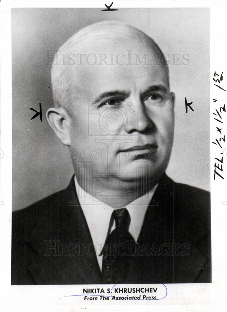 1955 Press Photo Nikitha S. Khrushchev Chairman - Historic Images