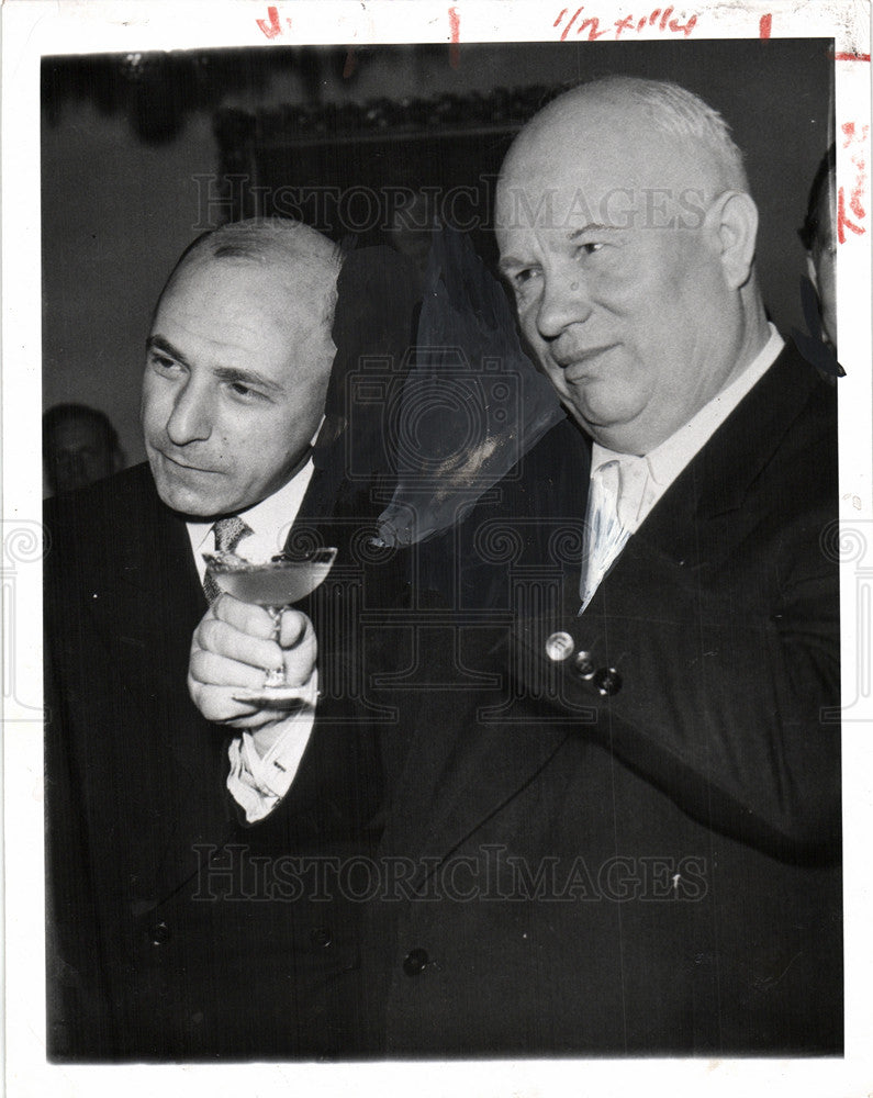 1957 Press Photo Nikita Khrushchev communist russia - Historic Images