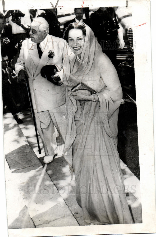 1948 Press Photo Aga Khan III Imam Shia Imami Karachi - Historic Images