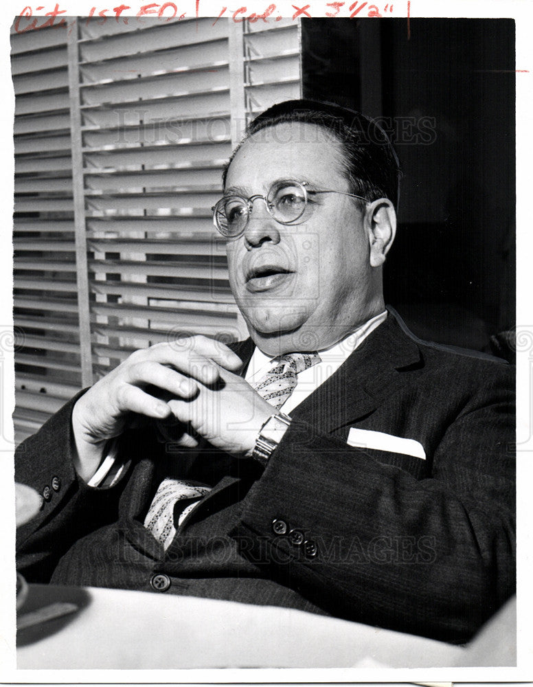 1958 Press Photo Leon H.Keyserling American economist - Historic Images