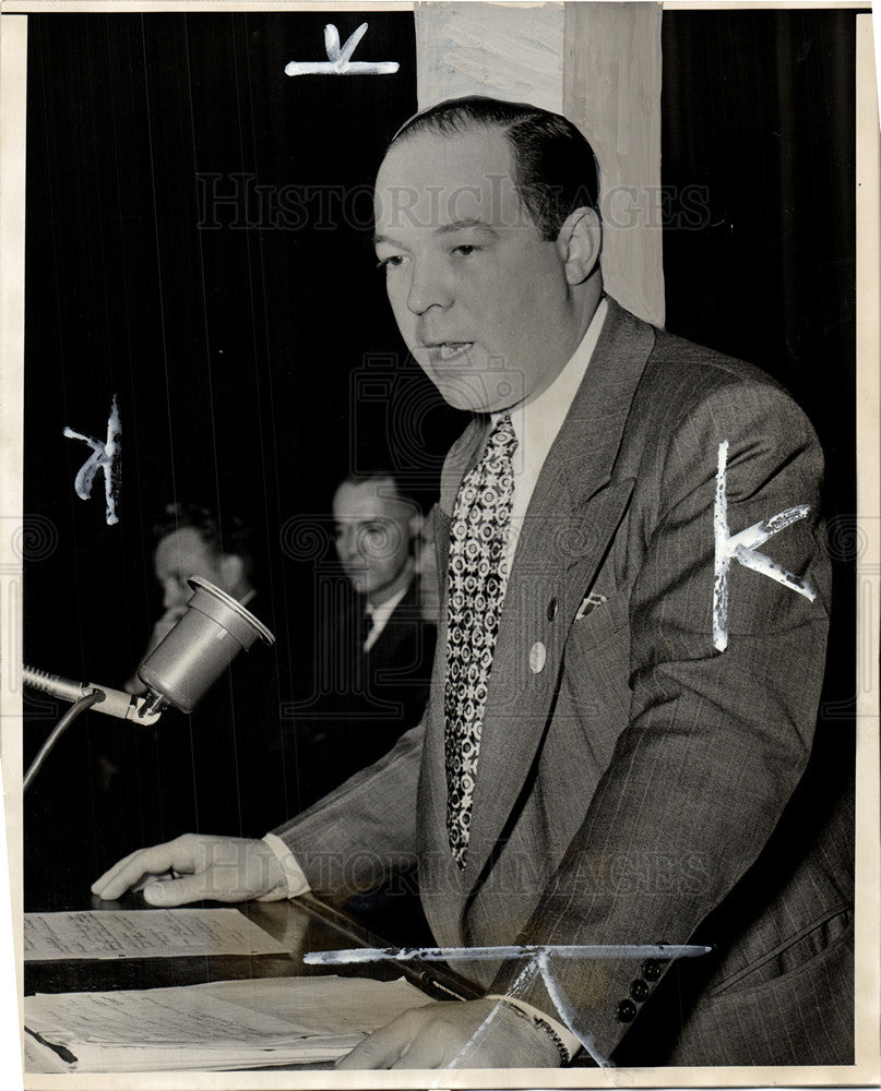 1947 Press Photo Robert Keys Ford strike support - Historic Images