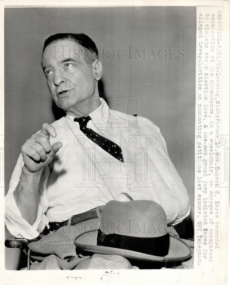 1964 Press Photo Eugene Keyes Lieutenant Governor - Historic Images