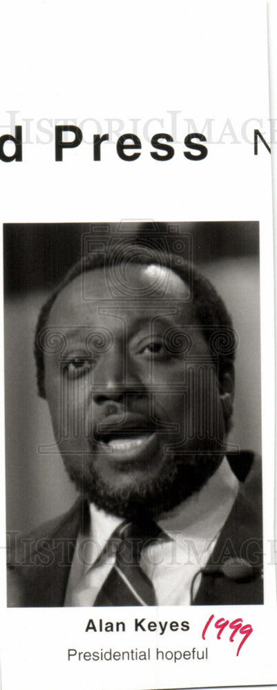 Press Photo Alan Keyes American author diplomat - Historic Images