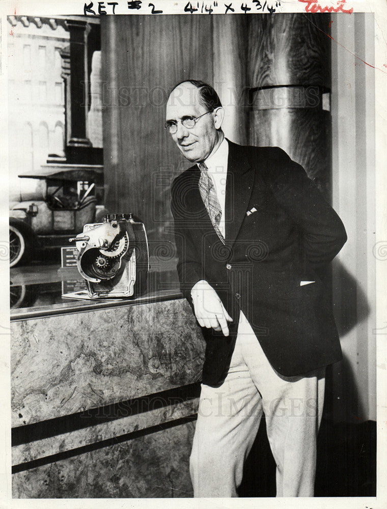1934 Press Photo Charles Kettering inventor starter - Historic Images