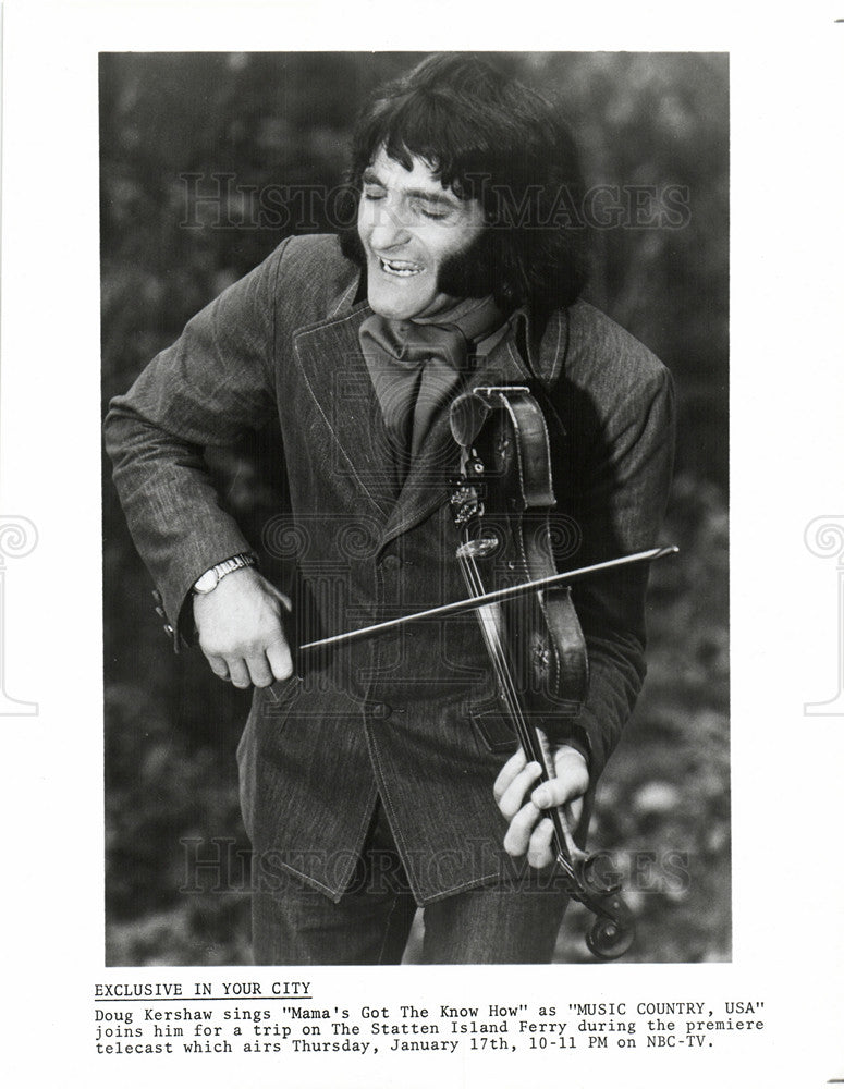 Press Photo Doug Kershaw fiddle player singer - Historic Images