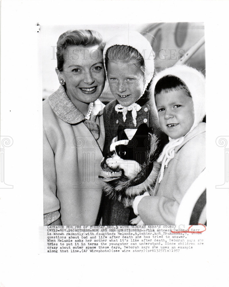 1957 Press Photo Deborah Kerr Scottish TV Film Actress - Historic Images