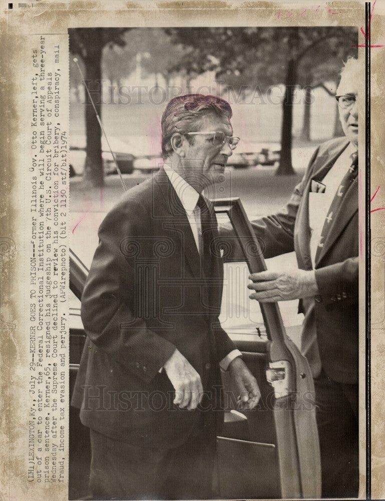 1974 Press Photo Otto Kerner Federal Correctional Inst - Historic Images