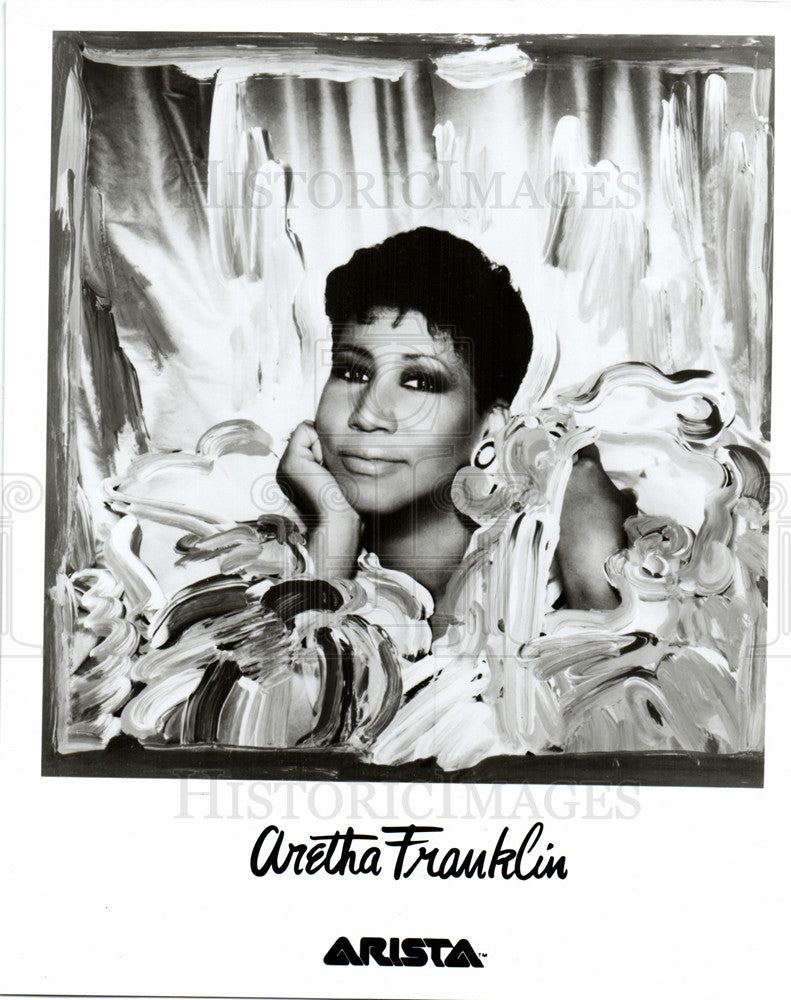 Press Photo aretha franklin portrait soul music - Historic Images