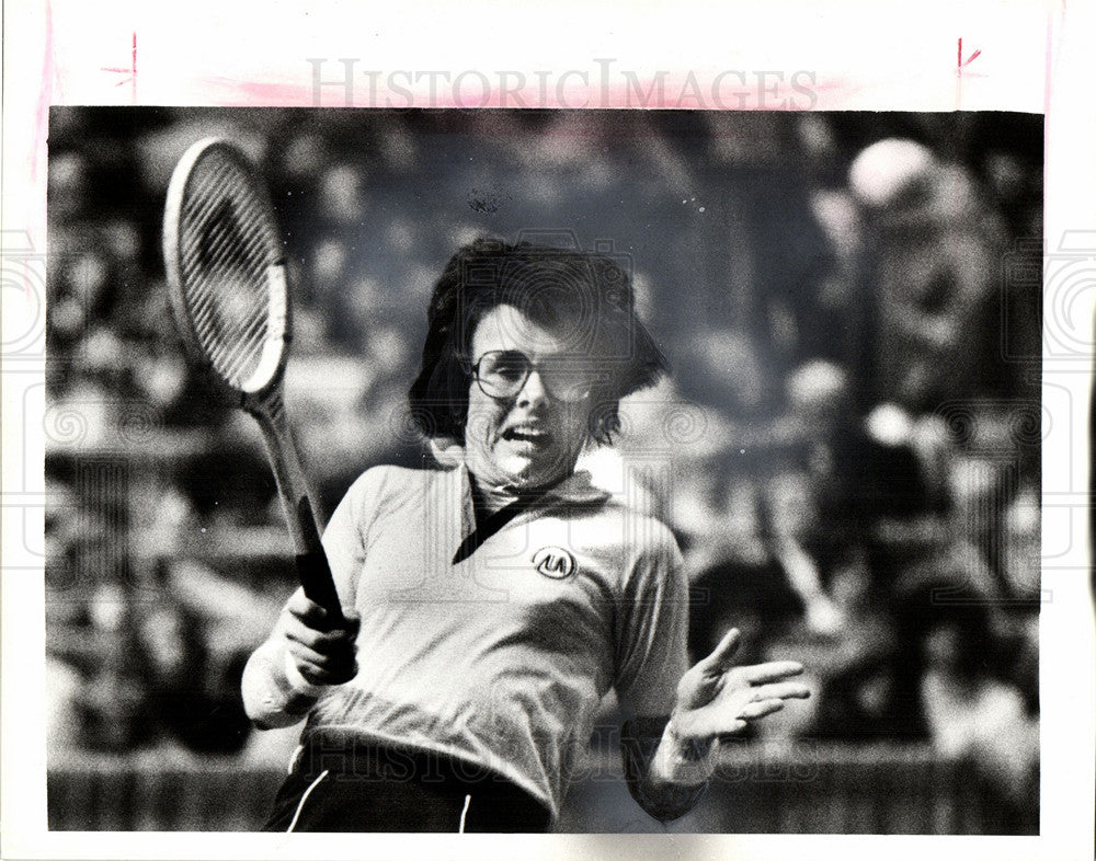 1980 Press Photo Billie Jean King Grand Slam Long beach - Historic Images